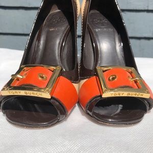 Tory Burch Lynn peep toe heels